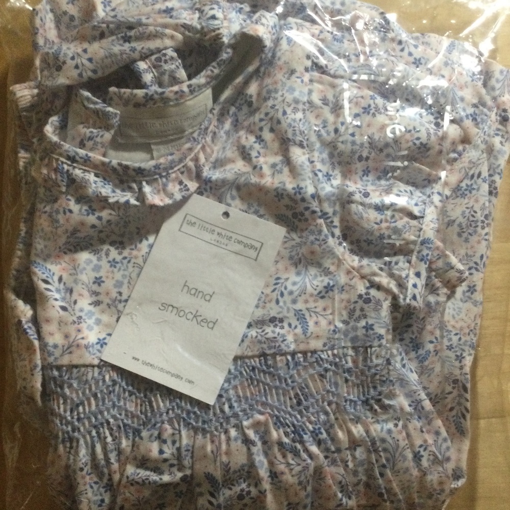 The Little White Company dress & bunny